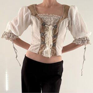 Vintage Landhaus medieval blouse